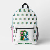 Personalisierter Buchstabe R Bedruckter Rucksack (Vorderseite)