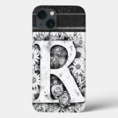 Personalisierter Buchstabe R Elegantes Wasser Case-Mate iPhone Hülle (Rückseite)