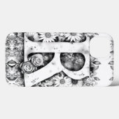 Personalisierter Buchstabe R Elegantes Wasser Case-Mate iPhone Hülle (Rückseite (Horizontal))