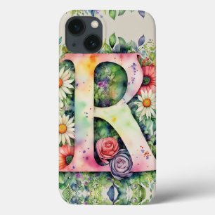 Personalisierter Buchstabe R Elegantes Wasser Case-Mate iPhone Hülle