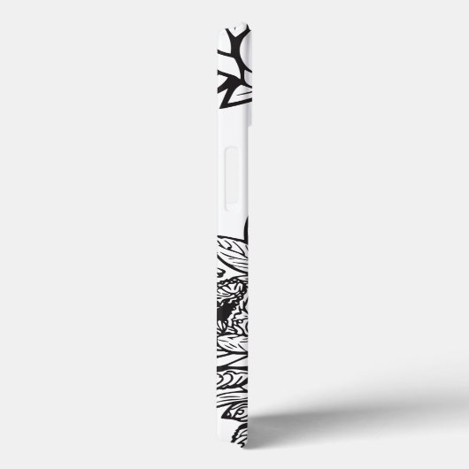 Personalisierter Buchstabe R Schwarz-weiße Tattoo- Case-Mate iPhone Hülle (Rückseite / Rechts)