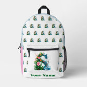 Personalisierter Buchstabe S Bedruckter Rucksack (Vorderseite)