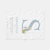 Personalisierter Buchstabe S Peter-Kaninchen-| Fleecedecke (Vorderseite (Horizontal))