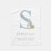 Personalisierter Buchstabe S Peter-Kaninchen-| Fleecedecke (Vorderseite)