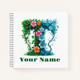 Personalisierter Buchstabe T Notizblock