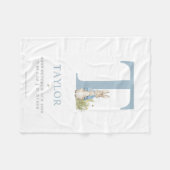 Personalisierter Buchstabe T Peter-Kaninchen-| Fleecedecke (Vorderseite (Horizontal))