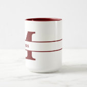 Personalisierter Buchstabe und Name Tasse (Zentrum)