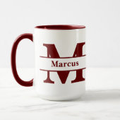 Personalisierter Buchstabe und Name Tasse (Links)