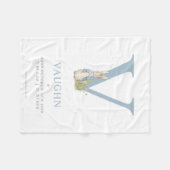 Personalisierter Buchstabe V Peter-Kaninchen-| Fleecedecke (Vorderseite (Horizontal))