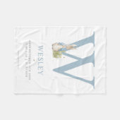 Personalisierter Buchstabe W Peter-Kaninchen-| Fleecedecke (Vorderseite (Horizontal))