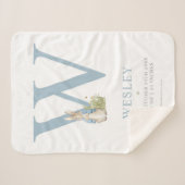 Personalisierter Buchstabe W Peter-Kaninchen-| Sherpadecke (Vorderseite (Horizontal))