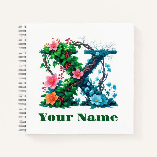 Personalisierter Buchstabe X Notizblock (Vorderseite)