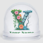 Personalisierter Buchstabe Y Schneekugeln (Vorderseite)