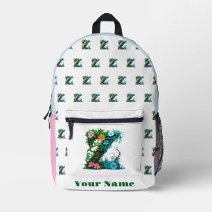 Personalisierter Buchstabe Z Bedruckter Rucksack