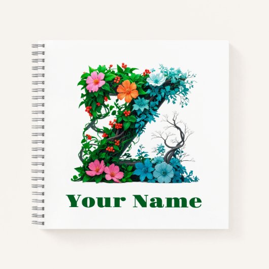 Personalisierter Buchstabe Z Notizblock (Vorderseite)