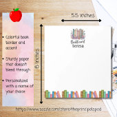 Personalisierter Buchübergang "Booktrovert" Aquare Notizblock