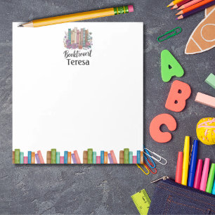 Personalisierter Buchübergang "Booktrovert" Aquare Notizblock