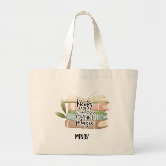 Personalisierter Buchvortrag Jumbo Stoffbeutel (Vorne)
