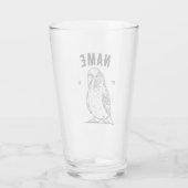 Personalisierter Budgie-Glass-Cup | Custom Bird Lo Glas (Rückseite)