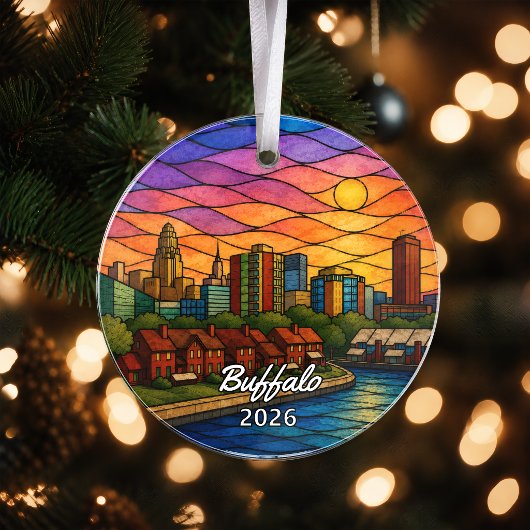 Personalisierter Buffalo-Acrylschnitzerei, Benutze Ornament
