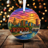 Personalisierter Buffalo-Acrylschnitzerei, Benutze Ornament