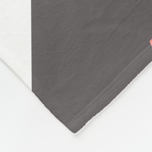 Personalisierter Buffalo Karo Schwarz-weiß Rosa Fleecedecke (Ecke)