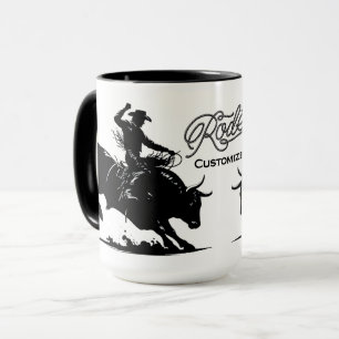 Personalisierter Bull Rider Rodeo  Tasse
