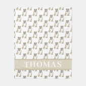 Personalisierter Bulldog (Brindle) Fleecedecke (Vorderseite)