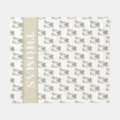 Personalisierter Bulldog (Brindle) Fleecedecke (Vorderseite (Horizontal))