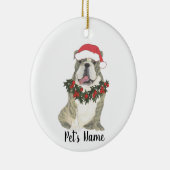 Personalisierter Bulldog (Brindle) Keramik Ornament (Rechts)