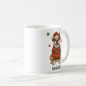 Personalisierter Bulldog-Christmas-Pullover Kaffeetasse (VorderseiteRechts)