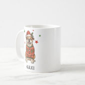 Personalisierter Bulldog-Christmas-Pullover Kaffeetasse (Vorderseite Links)