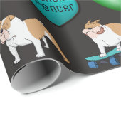 Personalisierter Bulldog Geburtstag Geschenkpapier (Rolleneckpunkt)