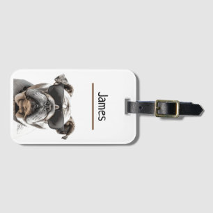 Personalisierter Bulldog Gepäckanhänger