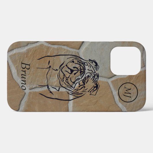 Personalisierter Bulldog Lover's Apple iPhone 12 F Case-Mate iPhone Hülle (Rückseite (Horizontal))