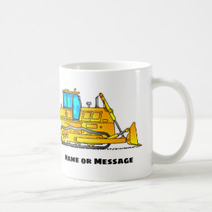 Personalisierter Bulldozer-Becher, Baugeschenk Kaffeetasse