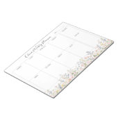 Personalisierter Bunter Blumen Blumen Wochenplaner Notizblock (angewinkelt)
