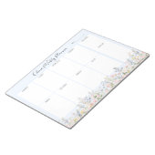 Personalisierter Bunter Blumen Blumen Wochenplaner Notizblock (angewinkelt)