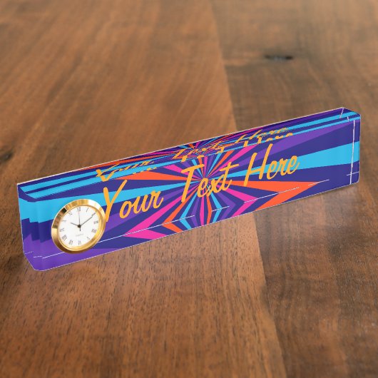 Personalisierter bunter Explosions-spinnendes Namensplakette (Seite)