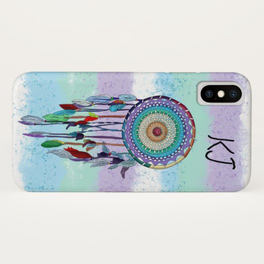 Personalisierter, bunter Handgezeichneter Dreamcat Case-Mate iPhone Hülle (Rückseite (Horizontal))