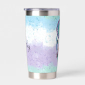 Personalisierter, bunter Handgezeichneter Dreamcat Thermobecher (Rechts)