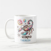 Personalisierter Bunter Skorpion Sternzeichen Astr Kaffeetasse (Links)