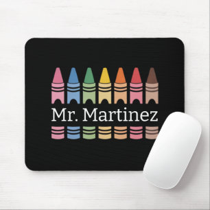 Personalisierter Buntstift Lehrer Name Süße Rückke Mousepad