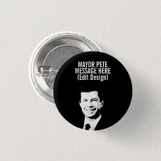 Personalisierter Bürgermeister Pete Button (Vorne & Hinten)