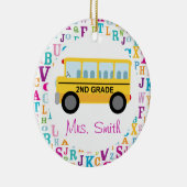 Personalisierter Buslehrer der zweiten Klasse Keramik Ornament (Rechts)