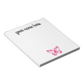 Personalisierter Butterfly-Notepad für Mädchen Notizblock (angewinkelt)