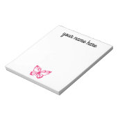 Personalisierter Butterfly-Notepad für Mädchen Notizblock (Rotiert)