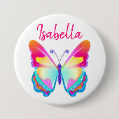 Personalisierter Butterfly-Personalisierter Name Button (Vorderseite)