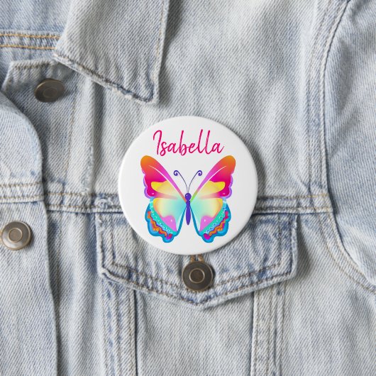 Personalisierter Butterfly-Personalisierter Name Button (Beispiel)