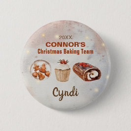 Personalisierter Button für das Weihnachtsbäumteam